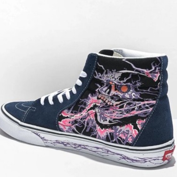 Vans SK8 Hi Zap Black/True White Men's Classic Skate Shoes Size12 - Picture 7 of 8